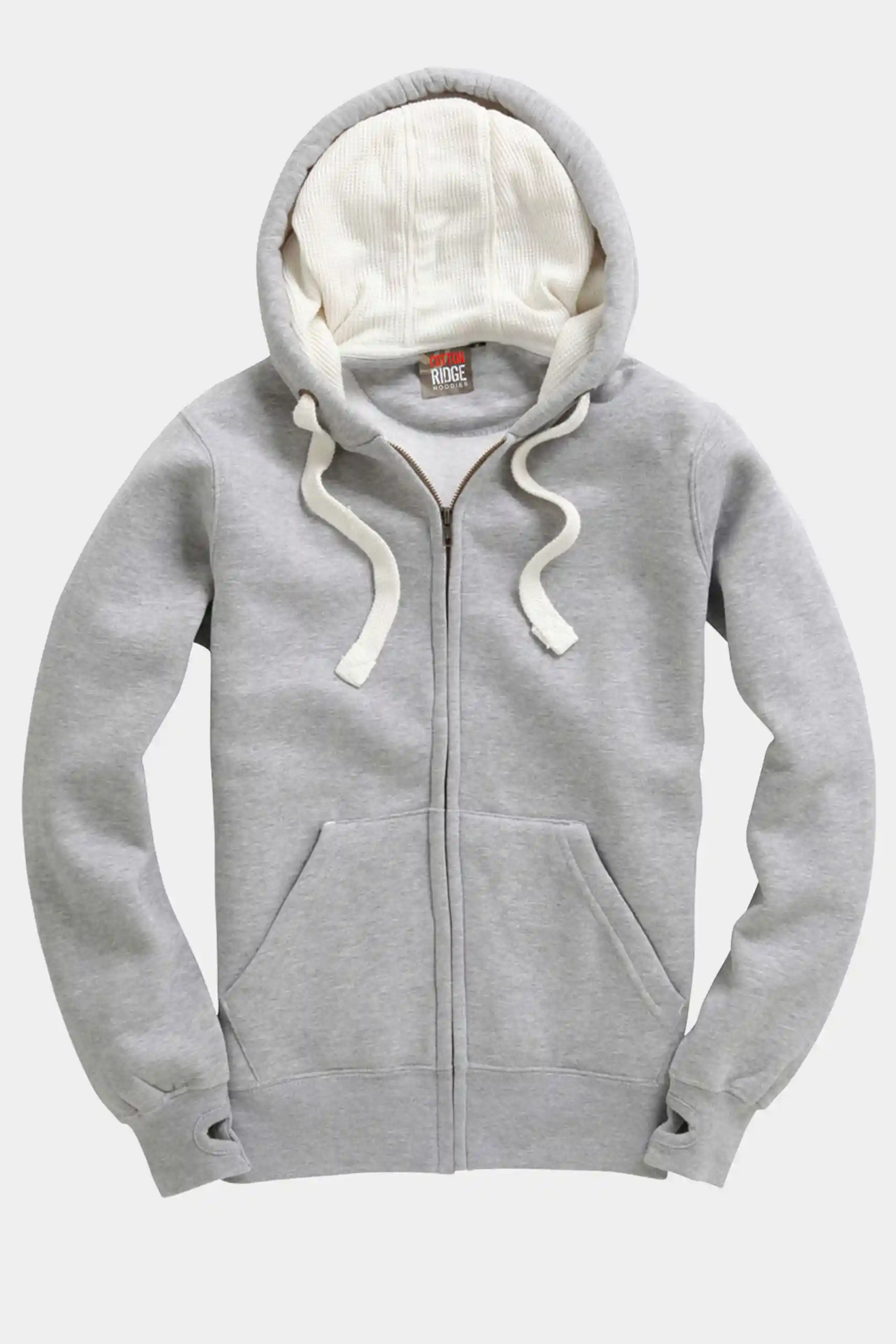 Dusty grey ultra premium zipper hoodie made from soft cotton by Cotton Ridge, authentic leftover stock at Telo.pk