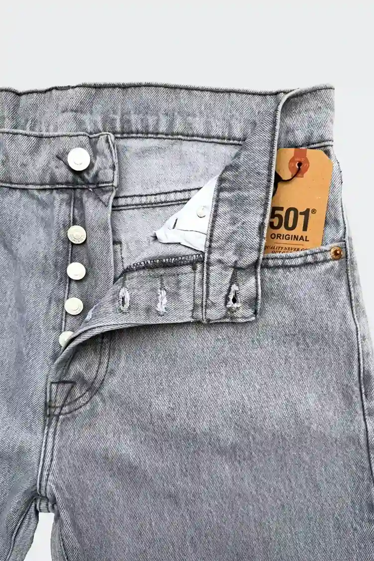 Levi’s 501 men grey denim jeans authentic leftover overrun stock by Telo.pk