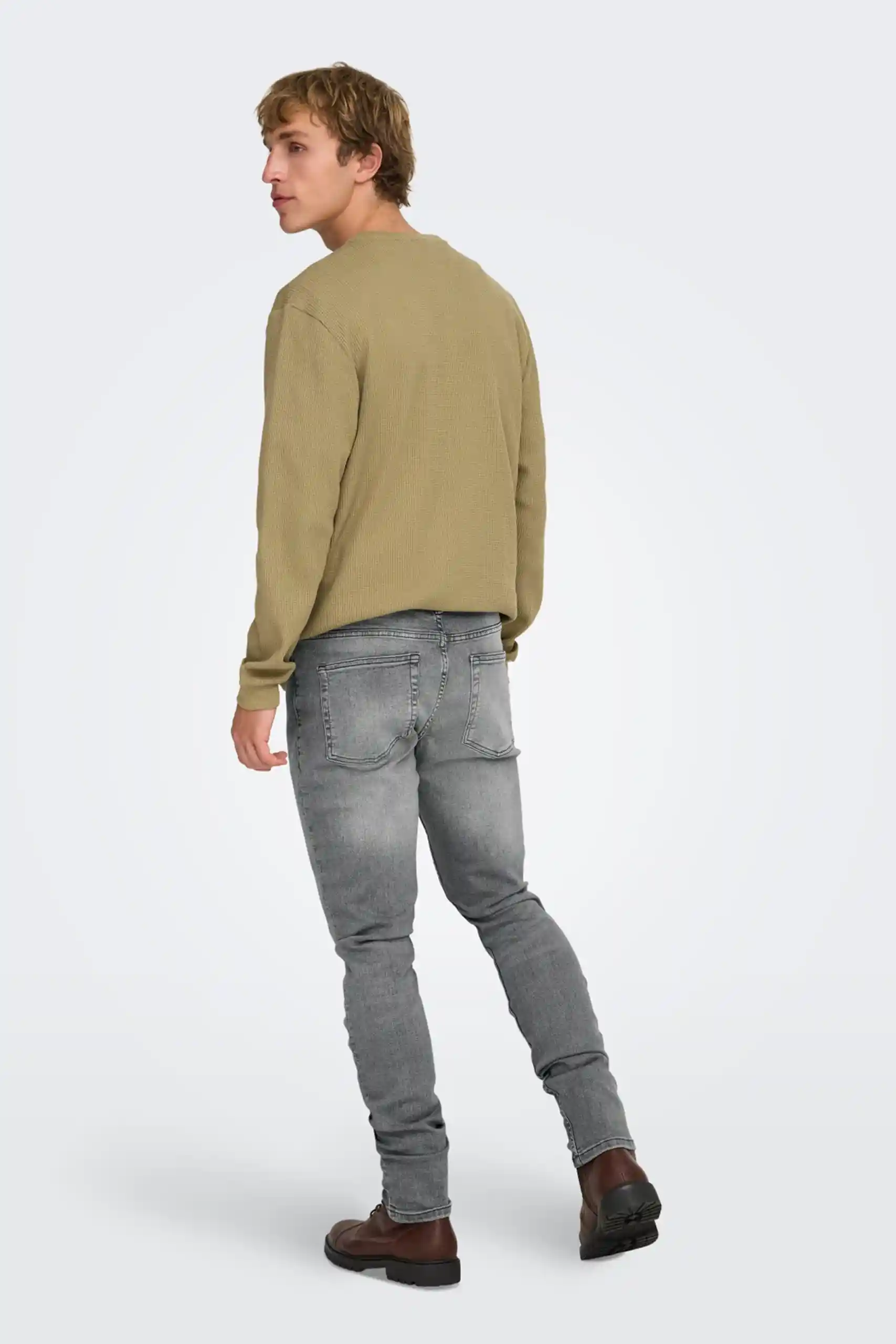 Only Sons Men’s Grey Slim Fit Jeans