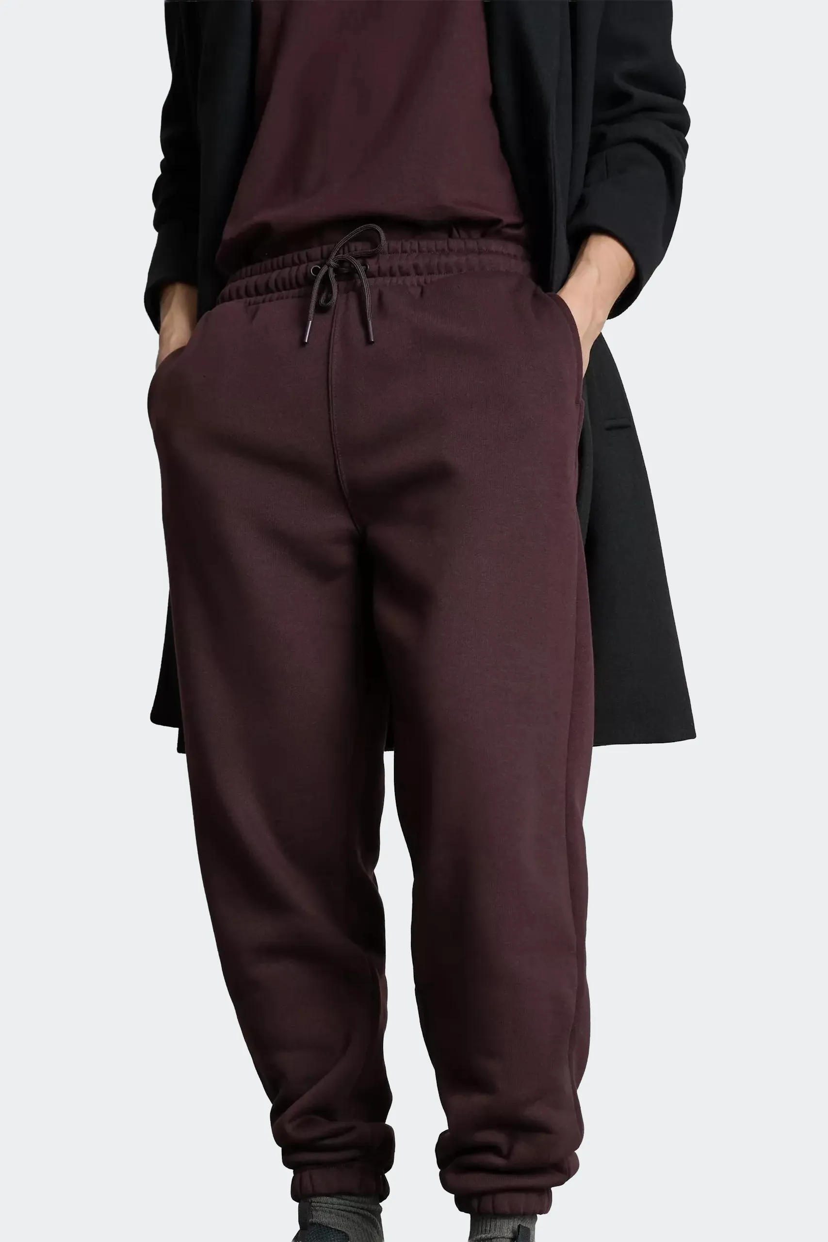 Elasticated waist cuffed joggers for men with drawstring waistband and ankle cuffs