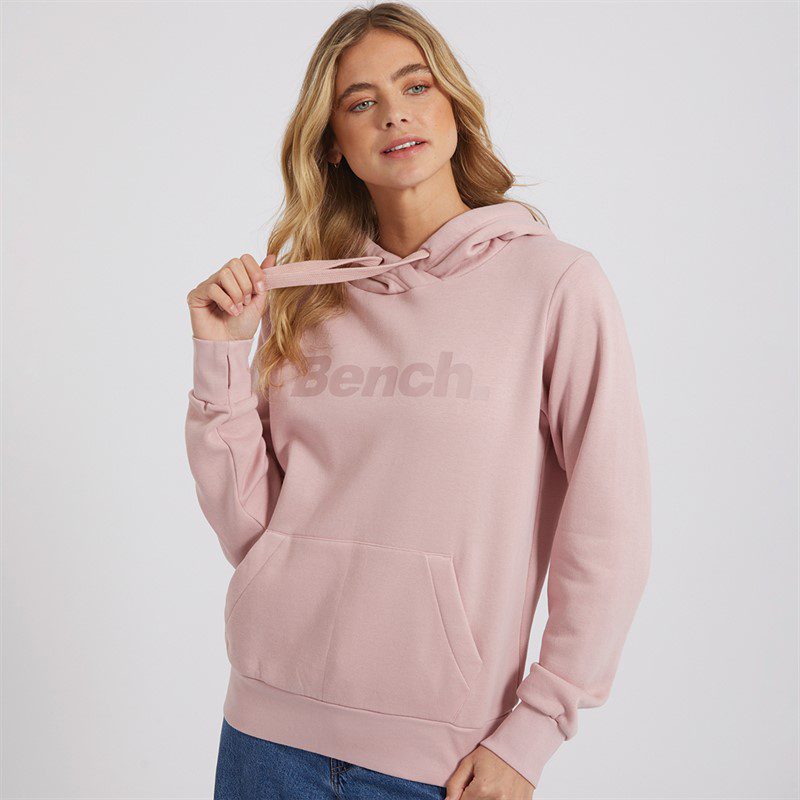 Women’s Lerenna oversized hoodie in light pink made from soft brushback fleece with a relaxed fit