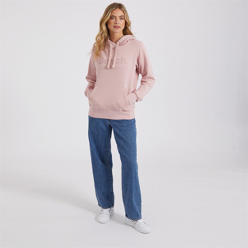Women’s Lerenna oversized hoodie in light pink made from soft brushback fleece with a relaxed fit