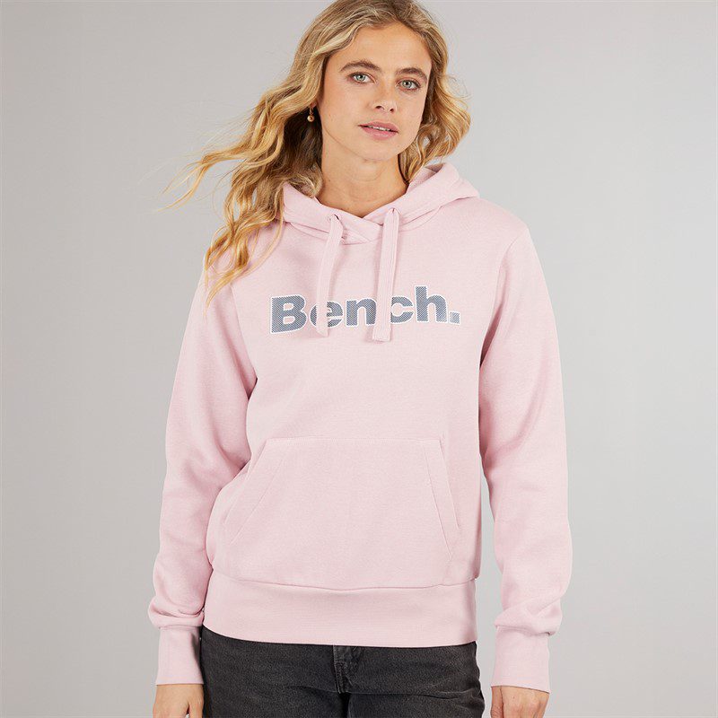 Women’s Dayla oversized hoodie in light pink made from soft brushback fleece with a relaxed fit