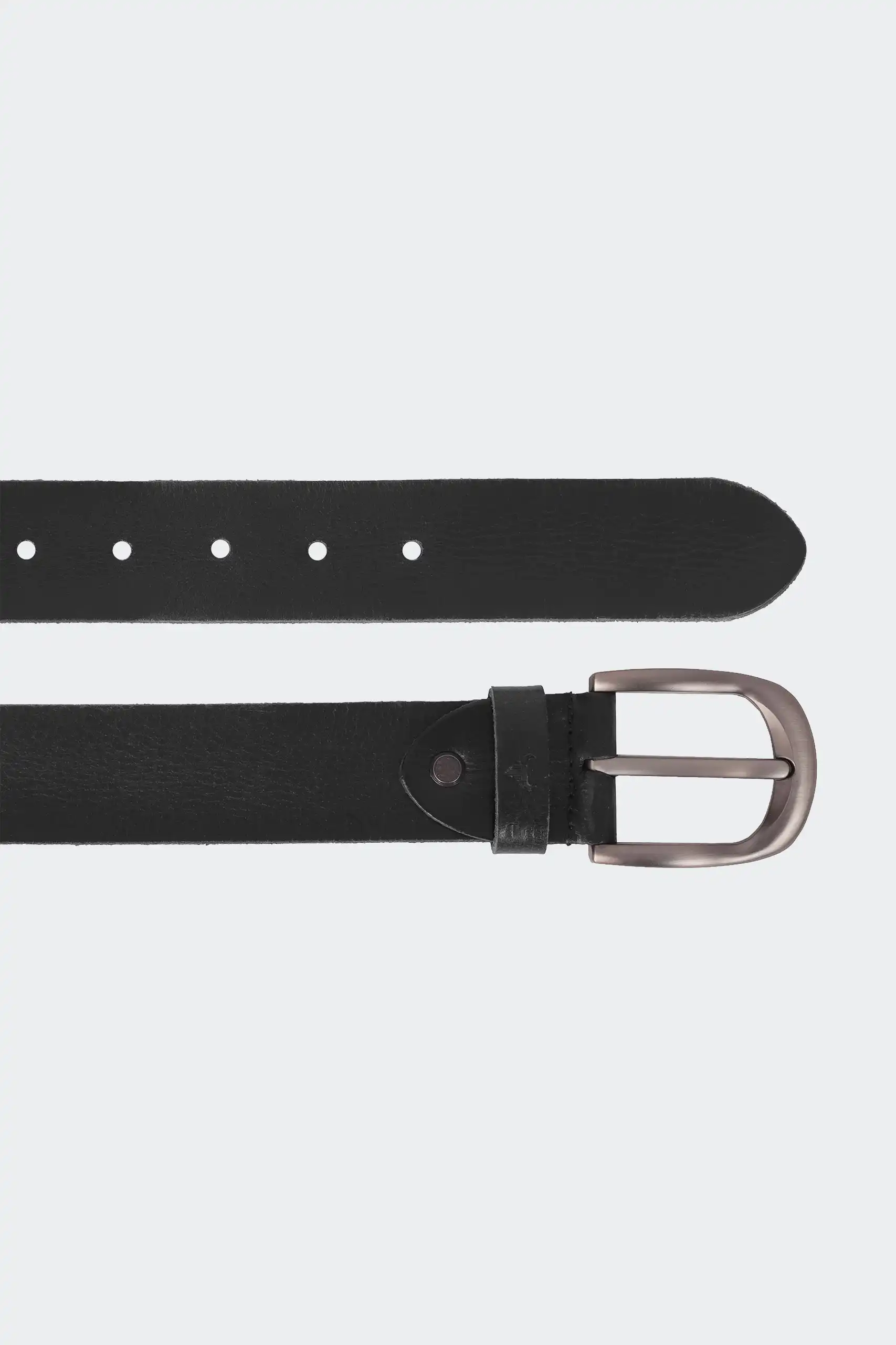 Premium tan black full-grain leather belt for men with alloy buckle