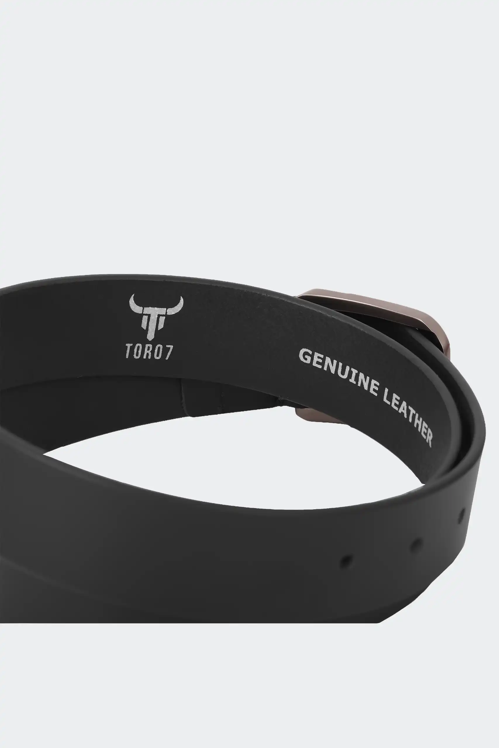 Premium 35mm black full-grain leather belt for men with alloy buckle