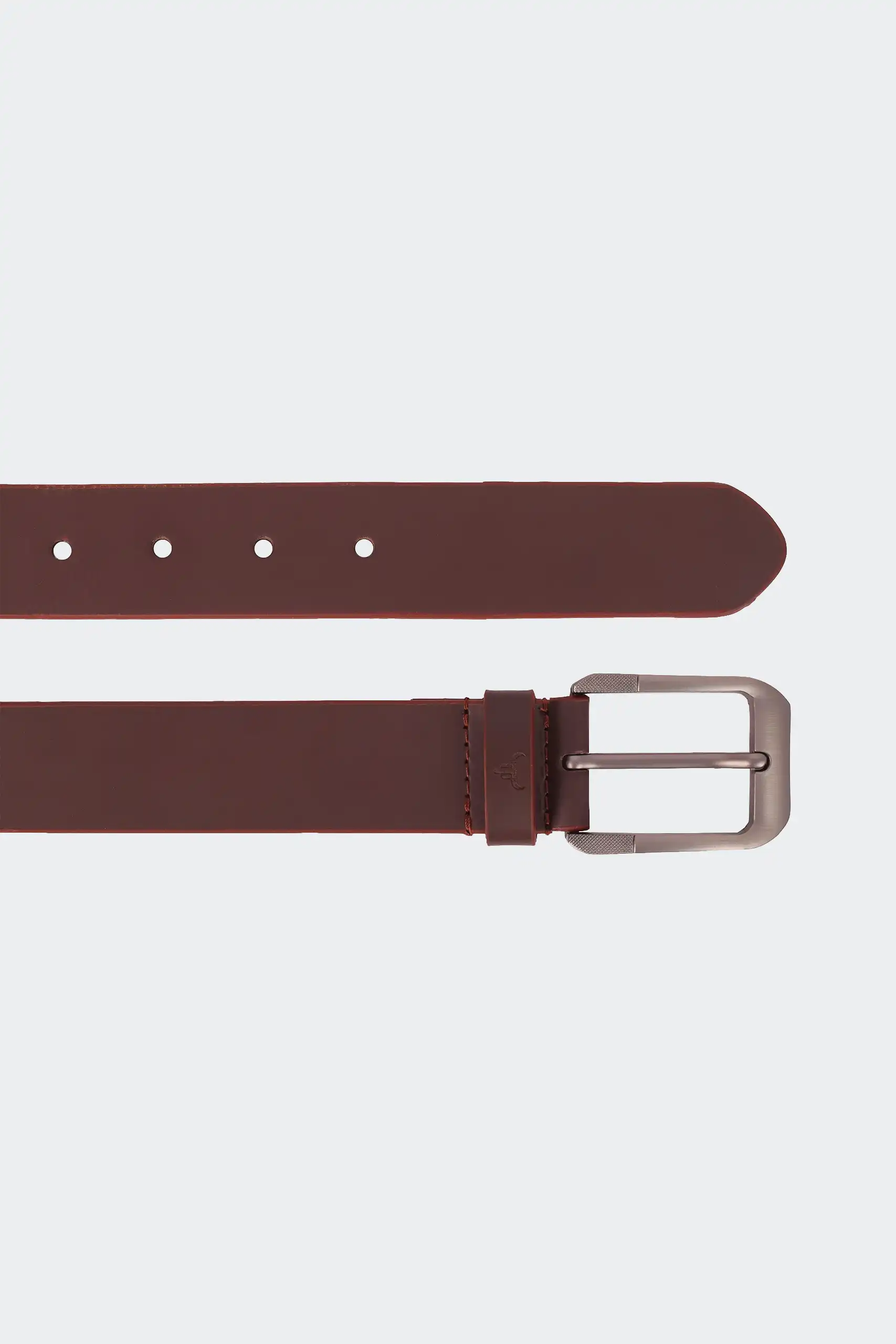 Premium 35mm brown full-grain leather belt for men with alloy buckle