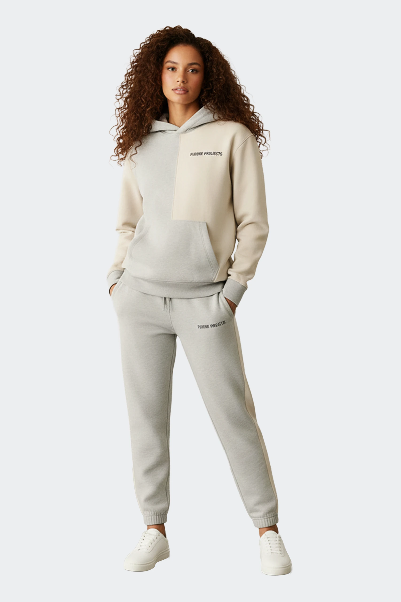 Premium tri-color hoodie and jogger set for men