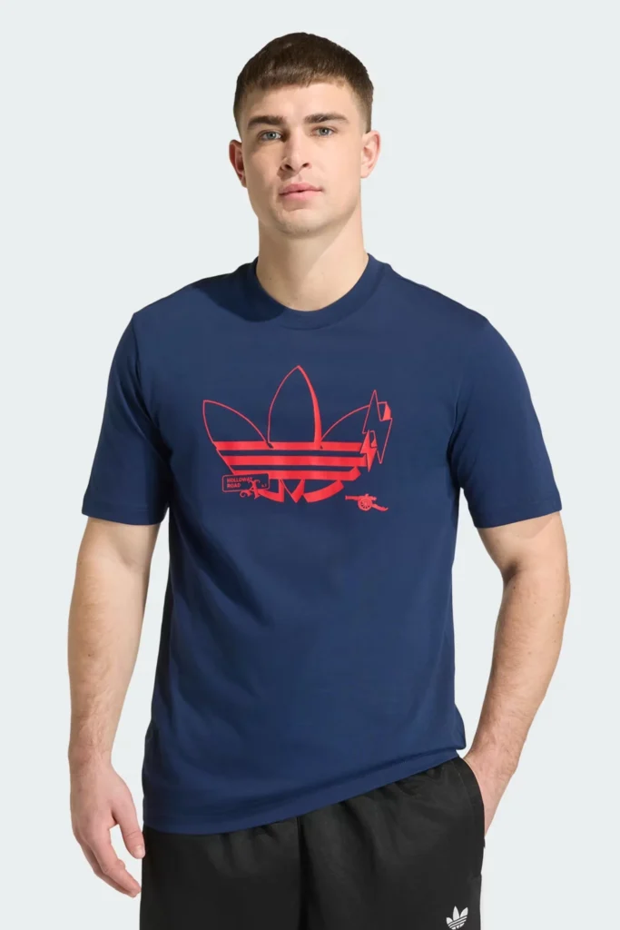 Night indigo football graphic t-shirt with regular fit