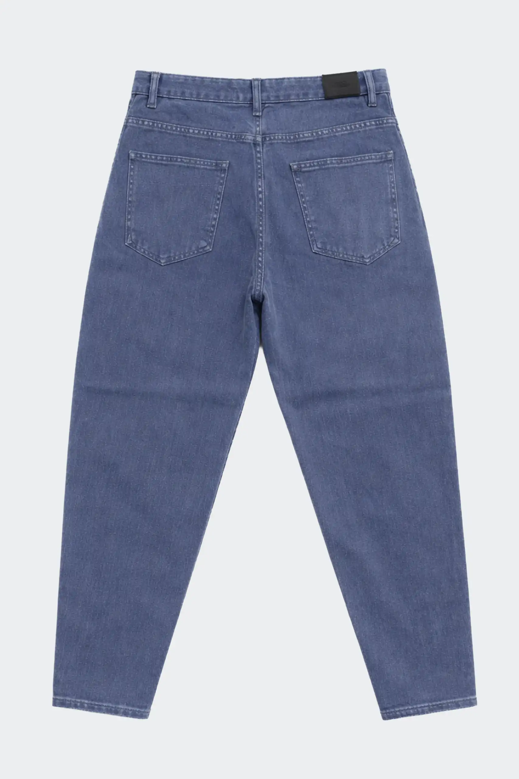 Light grey balloon fit denim pants for women