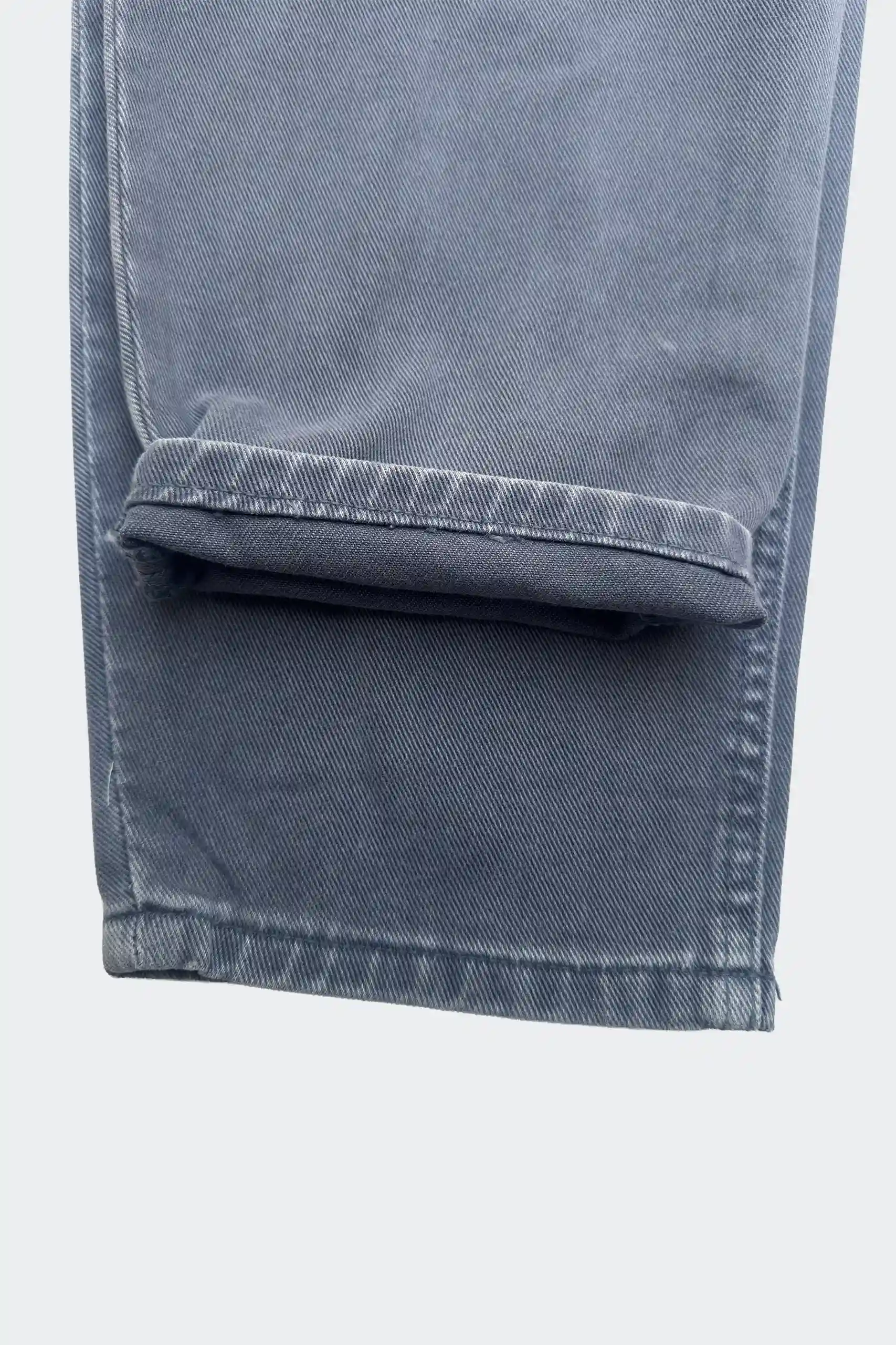 Light grey balloon fit denim pants for women