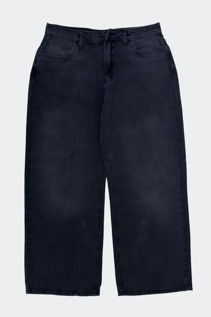 Women’s black wash baggy denim jeans