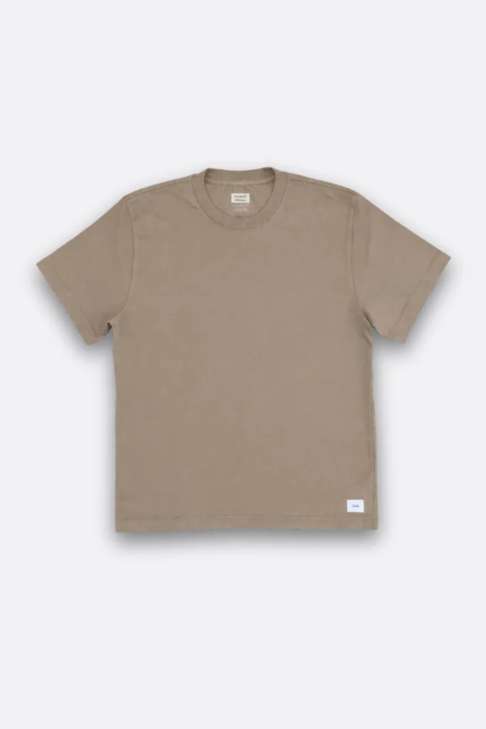 Men’s desert sand cotton t-shirt with minimal design and soft breathable fabric