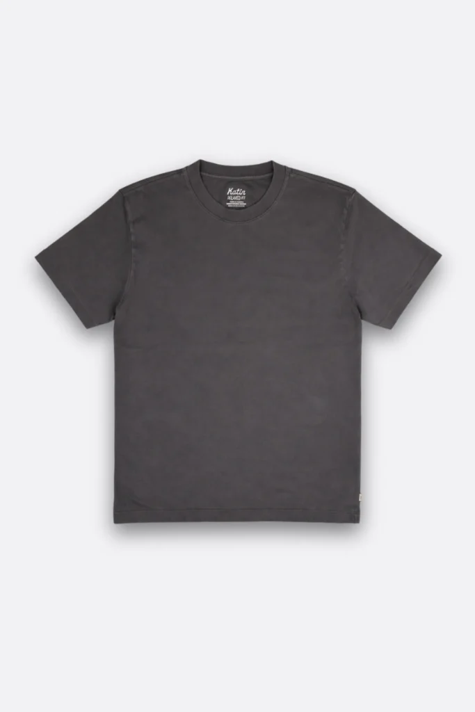 Men’s smoked ash grey cotton t-shirt with minimal design and soft breathable fabric